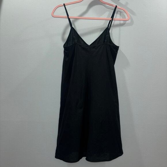 Theory Black 100% Cotton Slip Dress - Size 2- Little Black Dress LBD Slip Dress - Picture 4 of 9